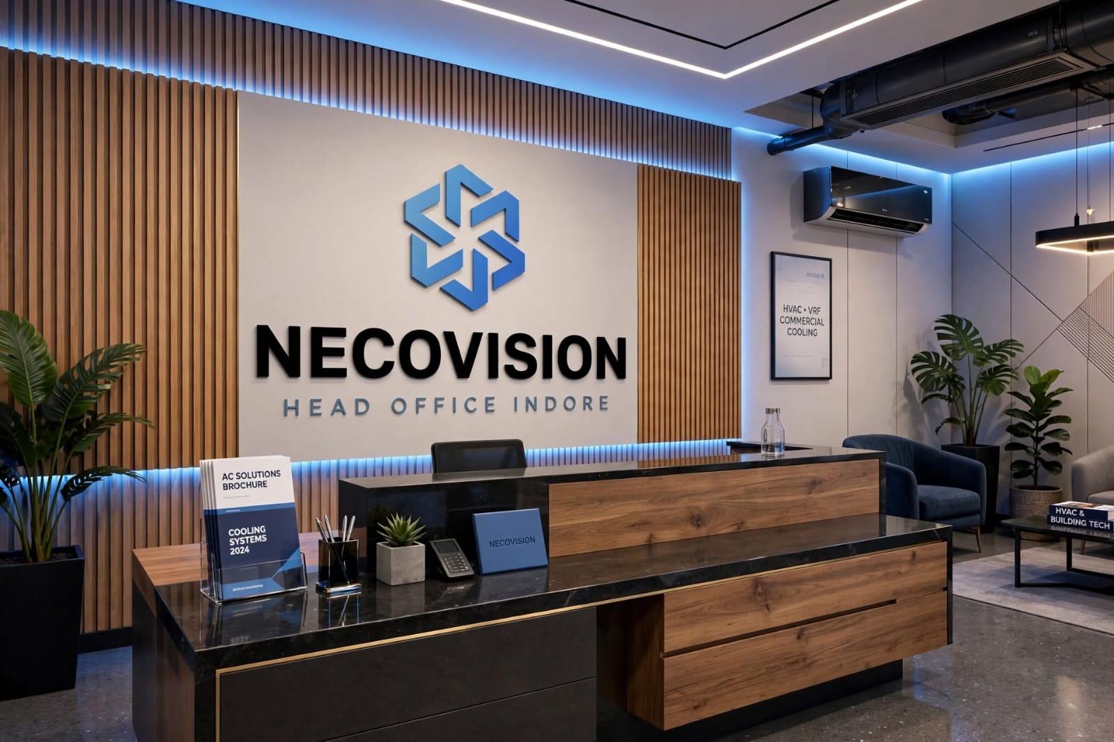 Necovision Air Conditioning Service Reception & Dispatch Desk Indore